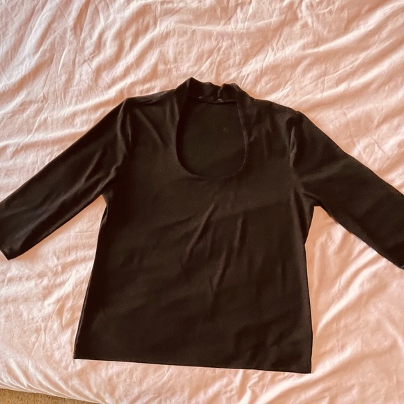 Square neckline T shirt Sz L - Picture 3 of 4